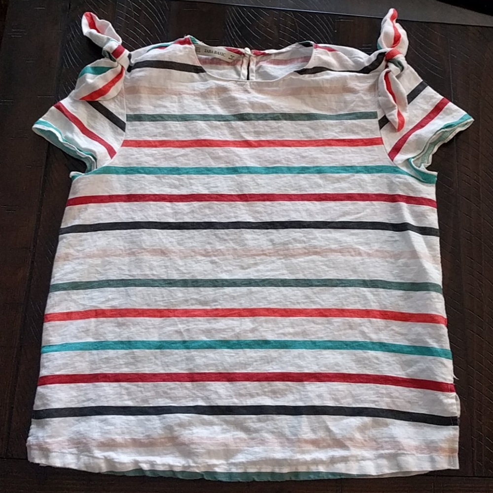 Zara Basic Linen Top - image 1